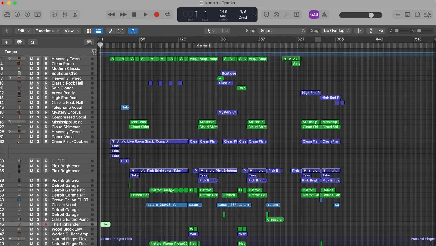 Saturn in Logic Pro